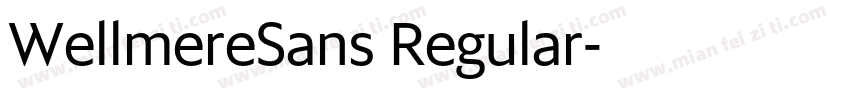 WellmereSans Regular字体转换
